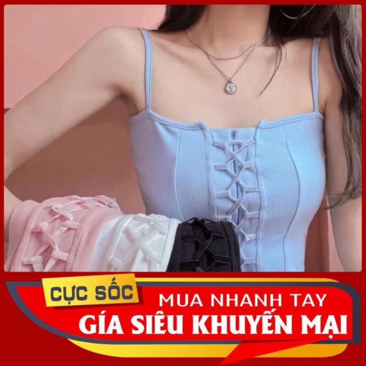 SIÊU RẺ RẺ MẠT áo 2 hai dây len gân đan dây nơ nữ ngắm crotop