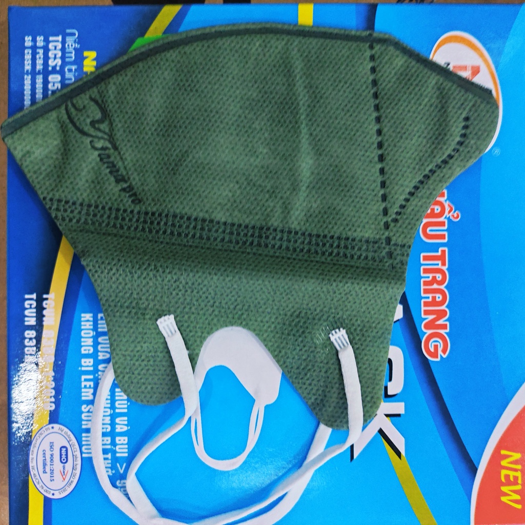 Hộp 10 Khẩu Trang Y Tế Kháng Khuẩn 3 Lớp Famapro 5D - Khẩu Trang Y Tế 4 Lớp 5D Quai Vải, Quai Thun