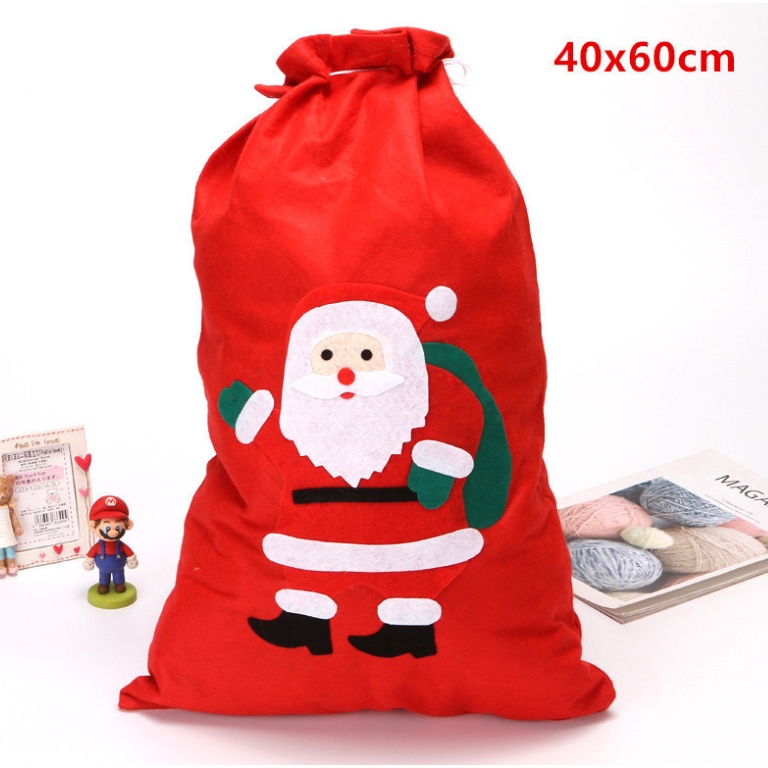Túi đựng đồ đựng quà N32 Ông già Noel, Túi Trang Trí Noel Giáng Sinh