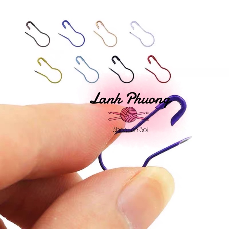 Hộp Ghim Đánh Dấu Sắt, Dụng Cụ Đánh Dấu Len Hộp 300 Cái