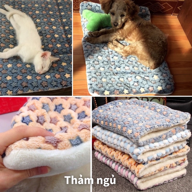Đệm/Thảm ngủ giữ ấm bằng lông cho thú cưng