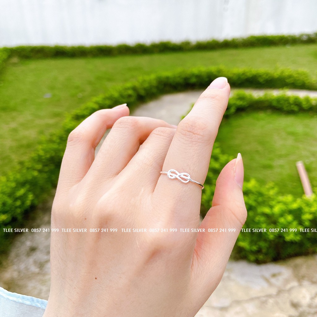 Nhẫn bạc nữ TLEE kép vô cực cá tính TleeJewelry A0343