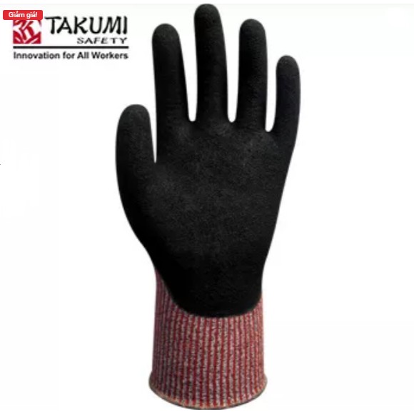 Găng tay Takumi phủ nitrile màu xám, chống cắt SG-777