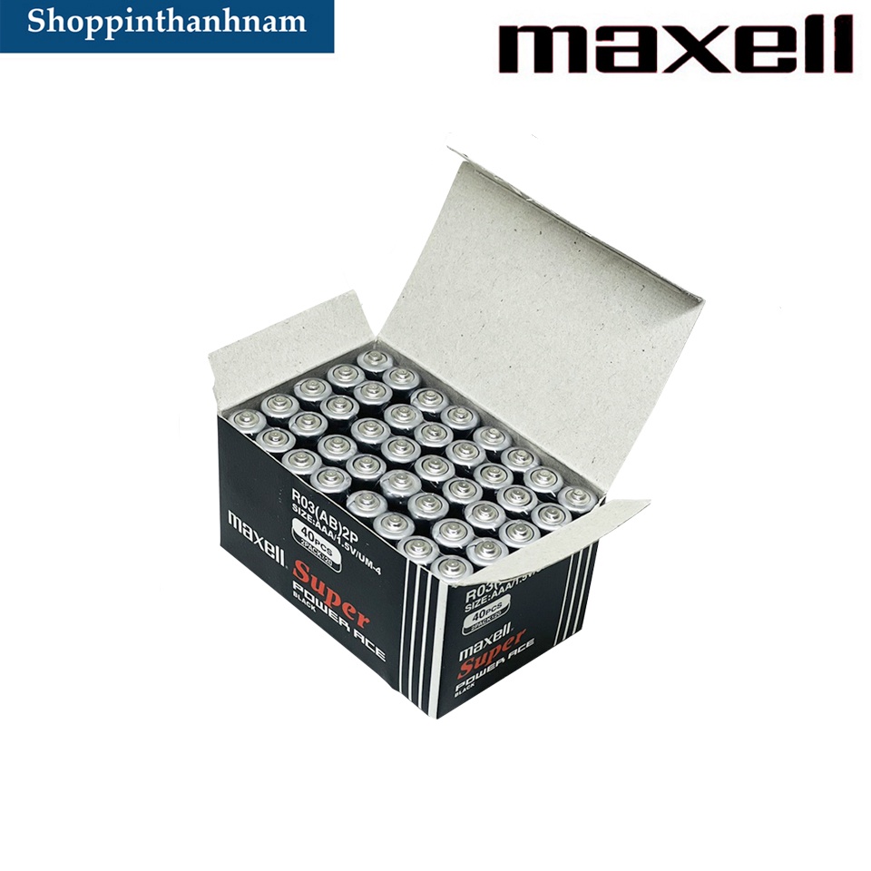 Hộp 40 Viên Pin Đũa AAA MAXELL , TOSHIBA - Hàng Nhập Khẩu