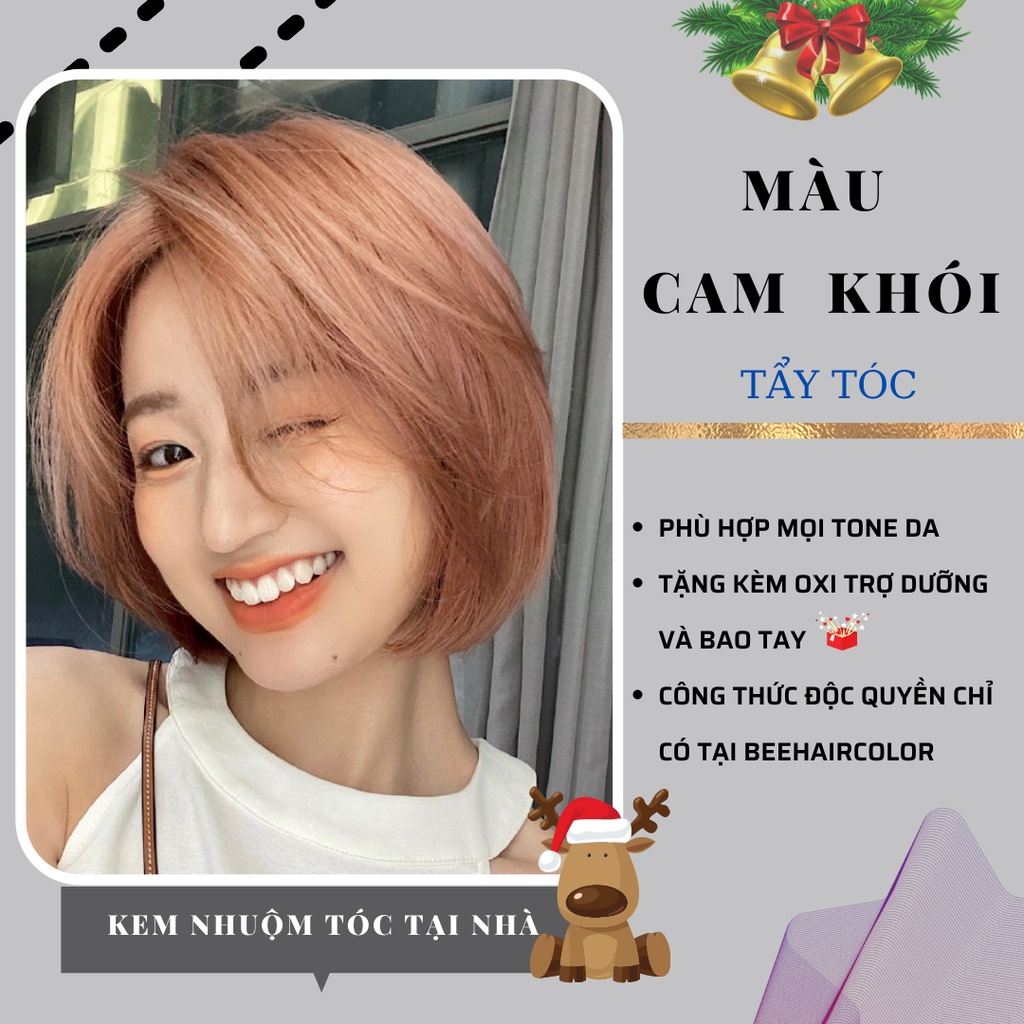 Thuốc  Nhuộm Tóc Màu Cam Khói [ màu tóc tẩy ]