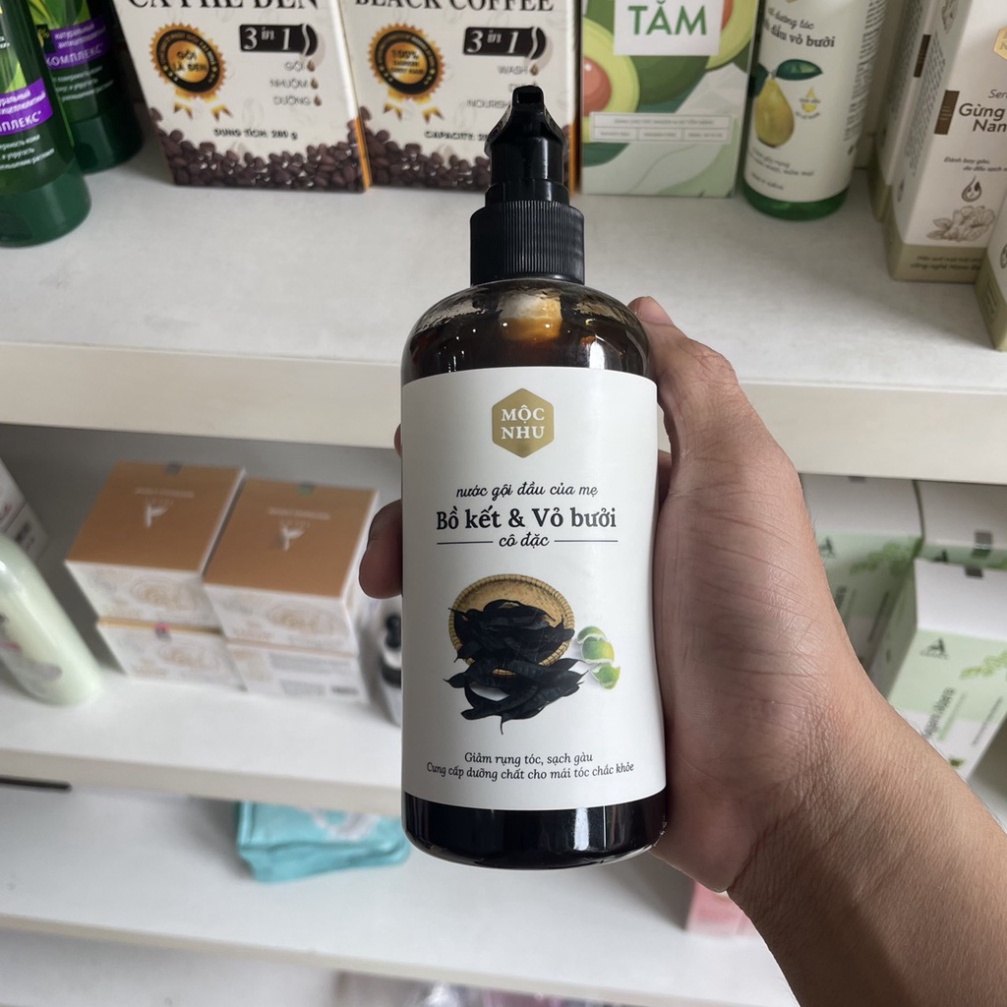 Nước Gội Đầu Bồ Kết Và Vỏ Bưởi Mộc Nhu