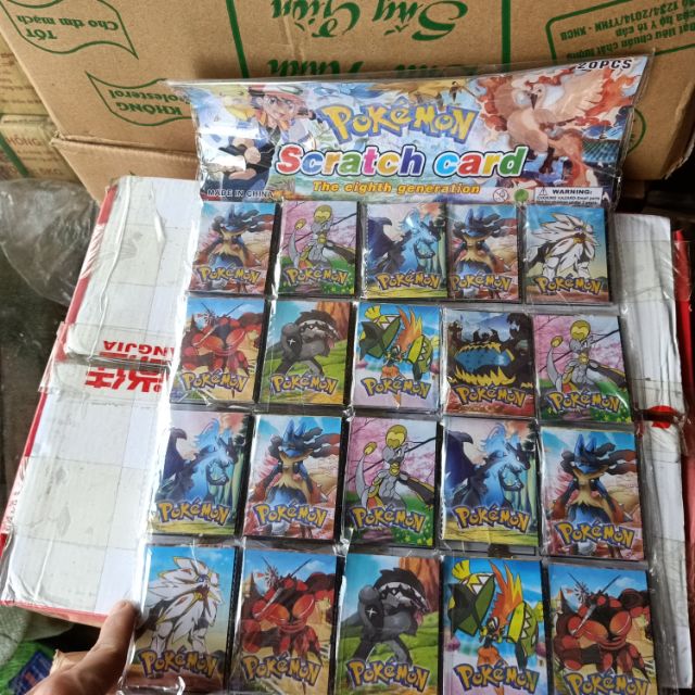 cào tăm hình pokemon (1 vỉ 20 bộ)