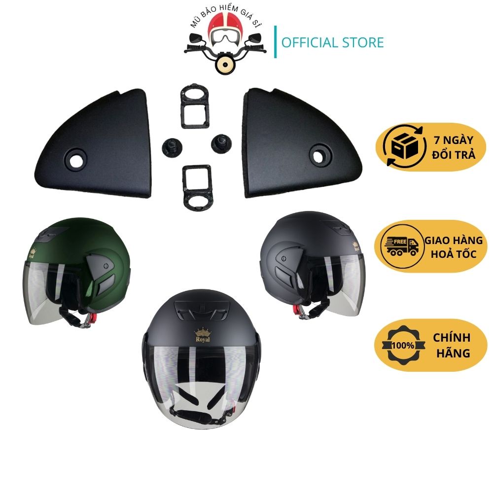 Phụ Kiện ốp kính mũ bảo hiểm Royal M01, Asia MT119, Honda 3/4