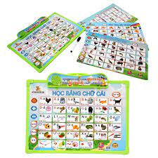 Bảng chữ cái điện tử thông minh, dạy học tiếng Việt, tiếng Anh cho bé  chính hãng