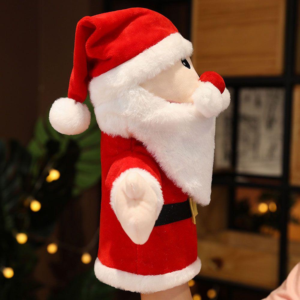Rối Tay Hình Ông Già Noel Tuần Lộc Nhồi Bông Dễ Thương Cho Bé