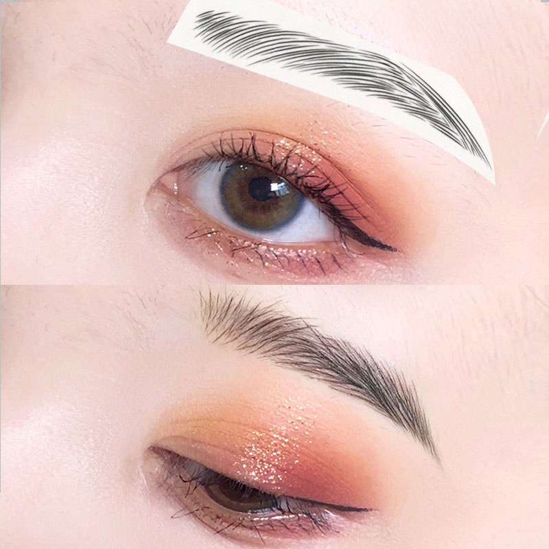 Hình dán lông mày 6D làm đẹp cho nữ độc đáo dễ sử dụng