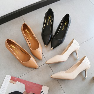 Giày Cao Gót Mũi Nhọn Cỡ Lớn Thiết Kế Sành Điệu Cho Nữ