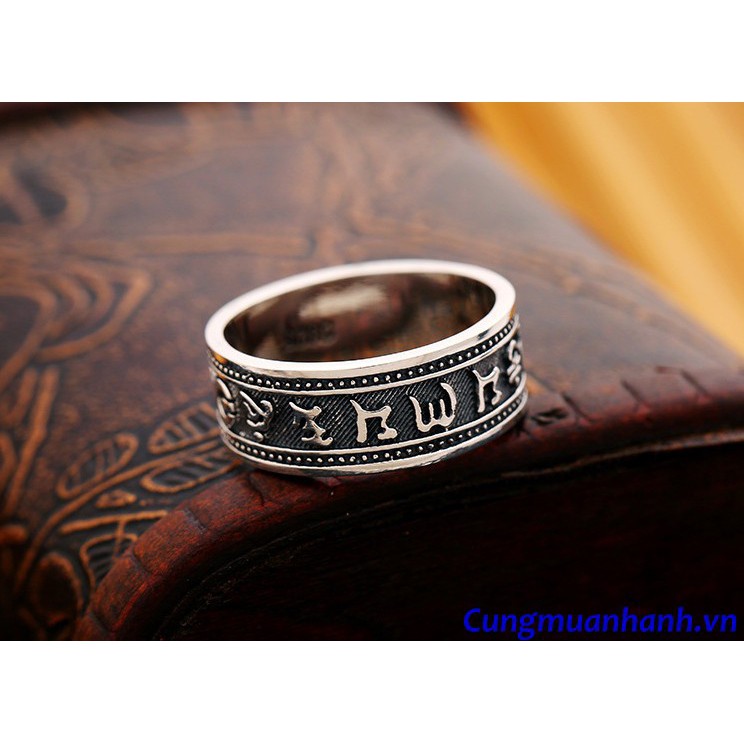 NHẪN KHẮC CHÙY KIM CANG - OM MANI PADME HUM - NH112