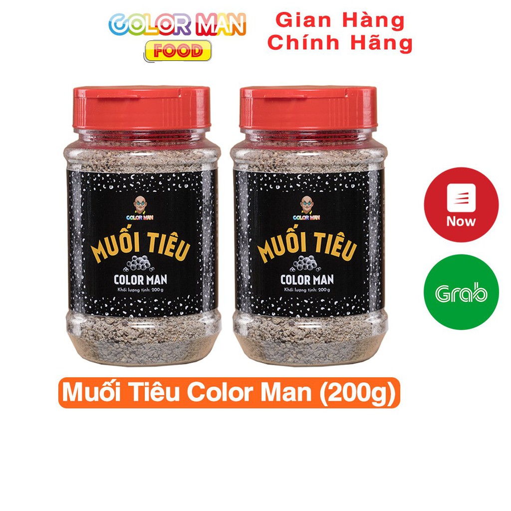 Muối Tiêu Color Man 200g thành phần 25% tiêu Phú Quốc được phối trộn tỷ lệ nhất định để cho ra mùi vị thơm ngon