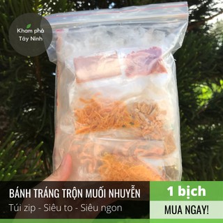 (1 xâu 10 bịch) Bánh tráng muối nhuyễn túi zip bịch siêu to chánh gốc Trảng Bàng Tây Ninh