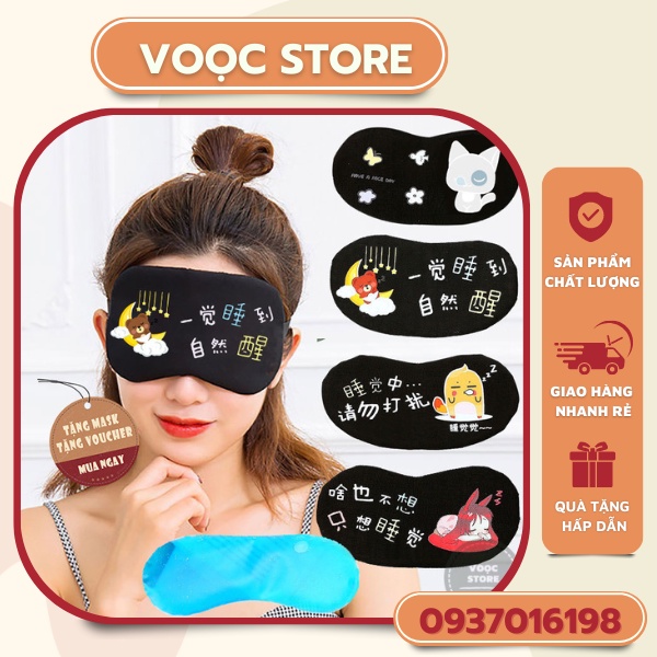 Bịt Mắt Ngủ Có Túi Gel Lạnh Làm Mát Mặt Nạ Mắt Lạnh Bịt Mắt Nước