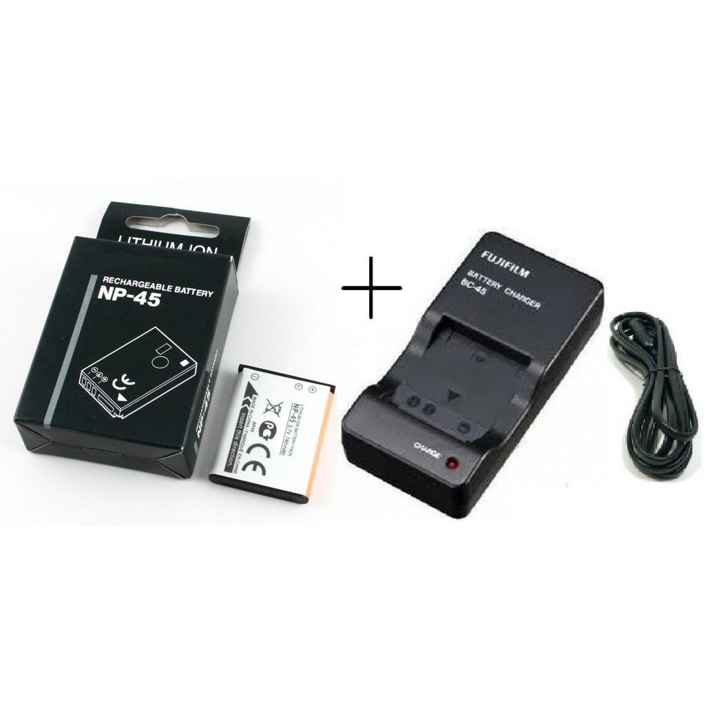 Bộ pin và cốc sạc CAIUL dùng cho máy chụp ảnh instax (Loại CR2 và Loại NP-45)