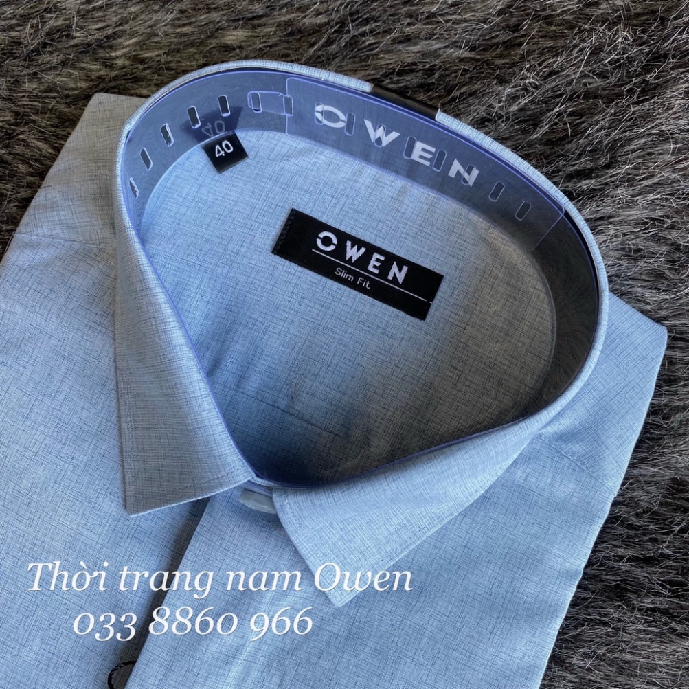 OWEN - Áo sơ mi dài tay Owen Sợi Sồi mềm mát màu xanh bạc hà 23417