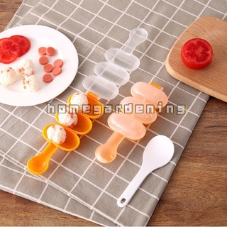 2 Cái / bộ Máy Làm Cơm Onigiri Tiện Lợi Với Muỗng Cơm Khuôn Sushi Nhà Bếp Thịt Viên Khuôn Bé Trẻ Em Nồi Thực Phẩm