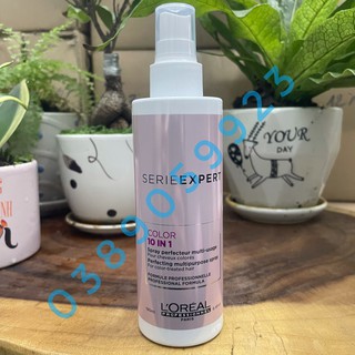 [Chính Hãng]💖💖Xịt khóa màu tóc nhuộm L’Oréal Color 10 in 1 Serieexpert 190ml