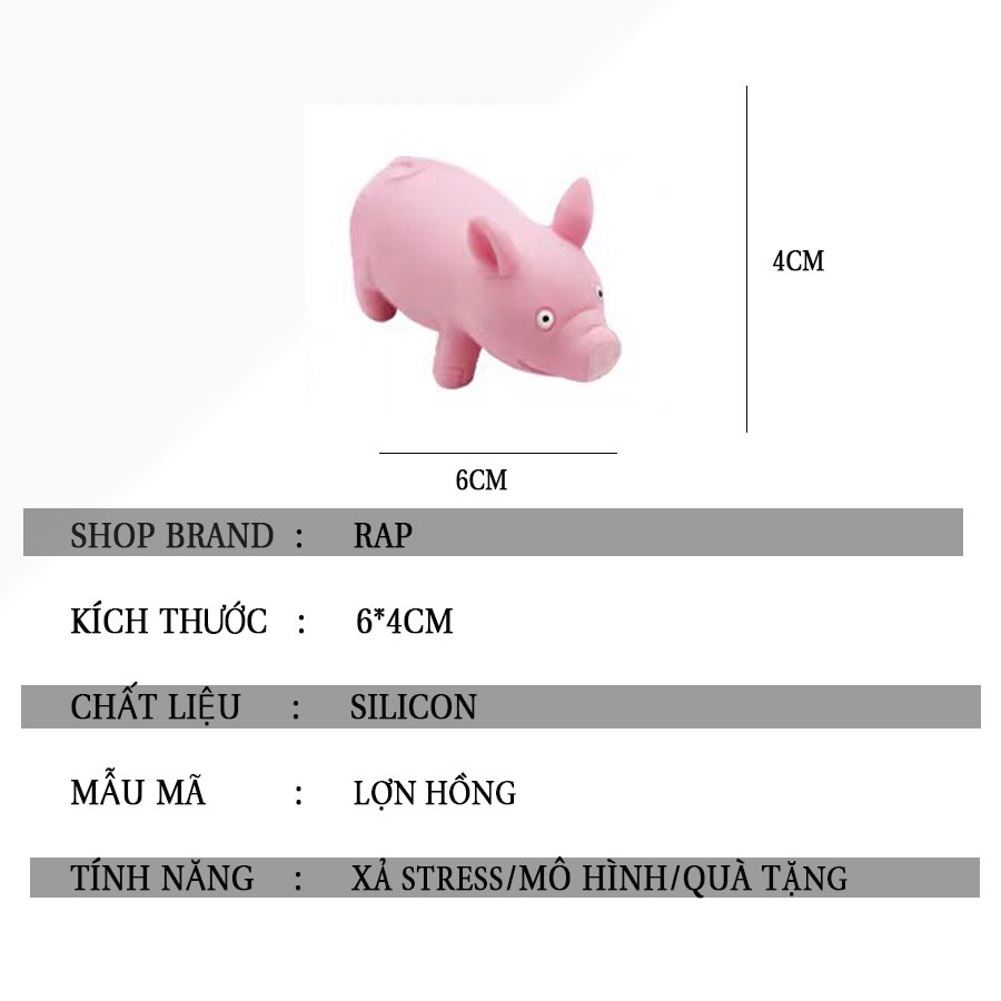 Mô hình lợn hồng heo silicon siêu co giãn, đàn hồi thay đổi hình dáng giúp giảm stress - Rap