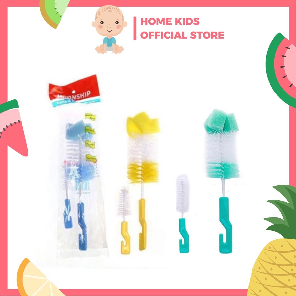 [HCM - SIÊU RẺ] BỘ CỌ RỬA BÌNH SỮA 2 CHI TIẾT - DỤNG CỤ VỆ SINH LY, CỐC.