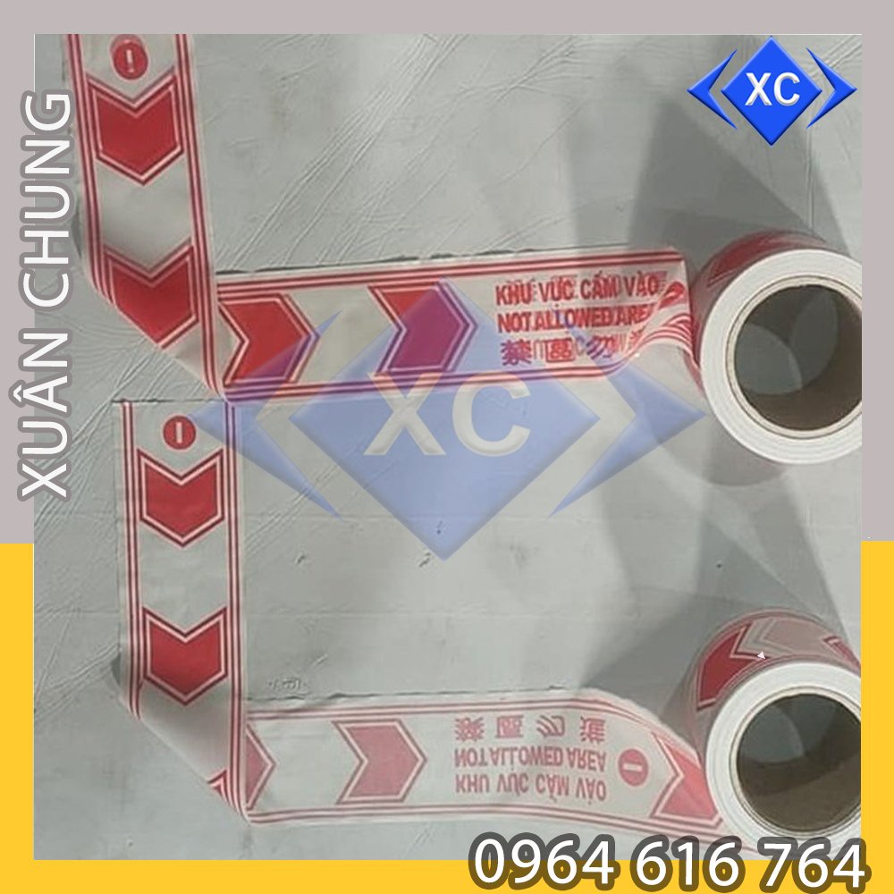 Cuộn rào cảnh báo 100m, băng rào cảnh báo khu vực cấm vào, công trình thi công