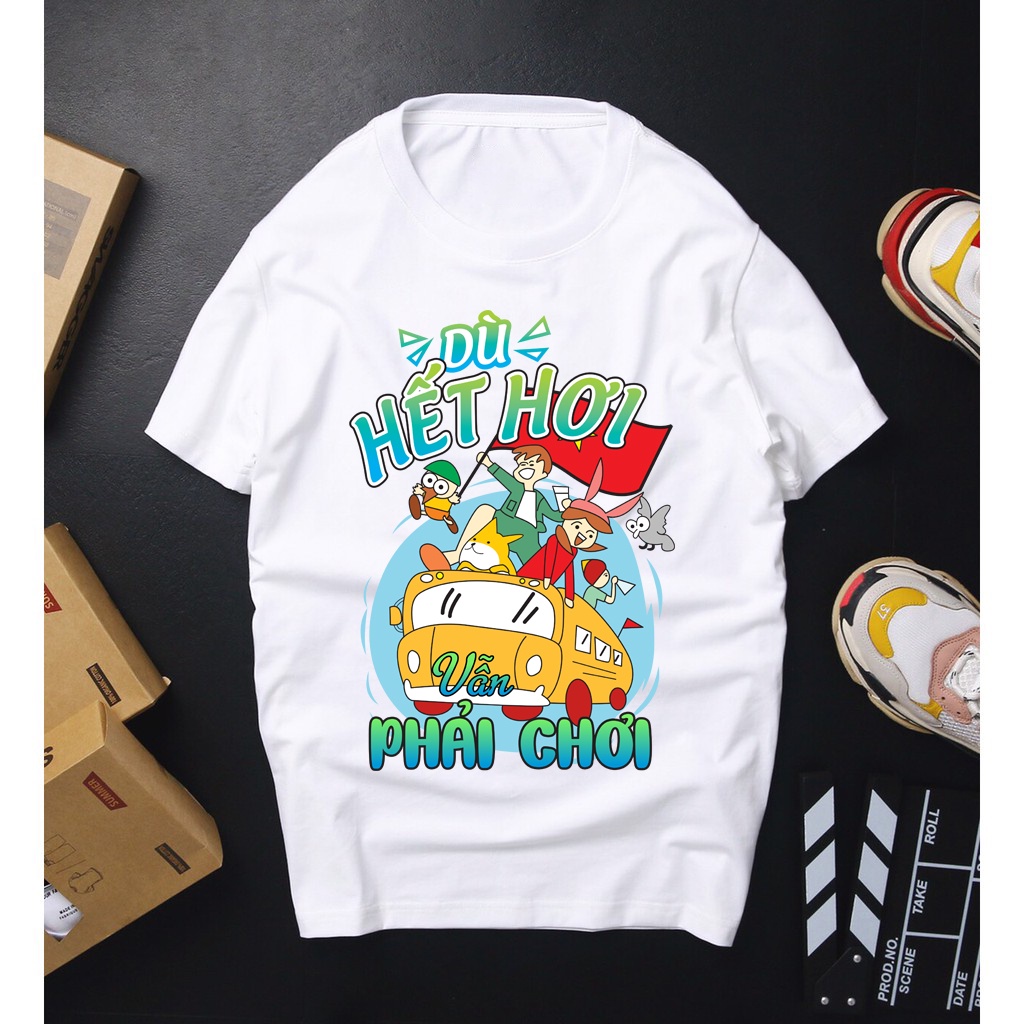 Áo thun, áo nhóm đi biển, đi chơi tay cộc các màu_AT 32 chất liệu cotton 65/35, không bai ôm dáng