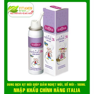 BUONA NEBIAL 3% SPRAY DUNG DỊCH XỊT MŨI GIÚP PHÒNG VÀ ĐIỀU TRỊ VIÊM ĐƯỜNG