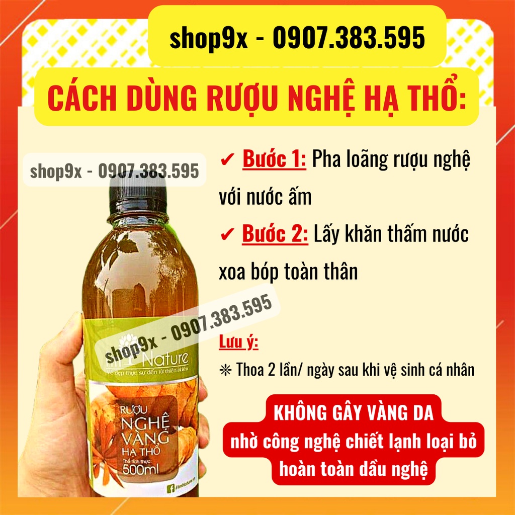 Rượu Nghệ Vàng Hạ Thổ I'm Nature Làm Mờ Thâm Rạn - Sáng Da - Se Khít Chân Lông (500ml)