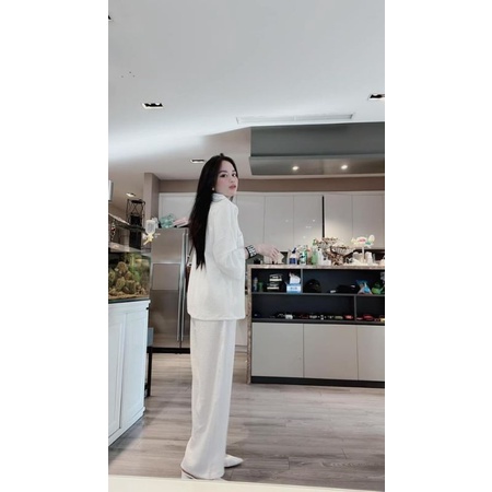 Sét quần xuông áo trắng túi ngực,💥Freeship💥Hàng thiết kế đẳng cấp from dáng rộng dãi ,cá tính