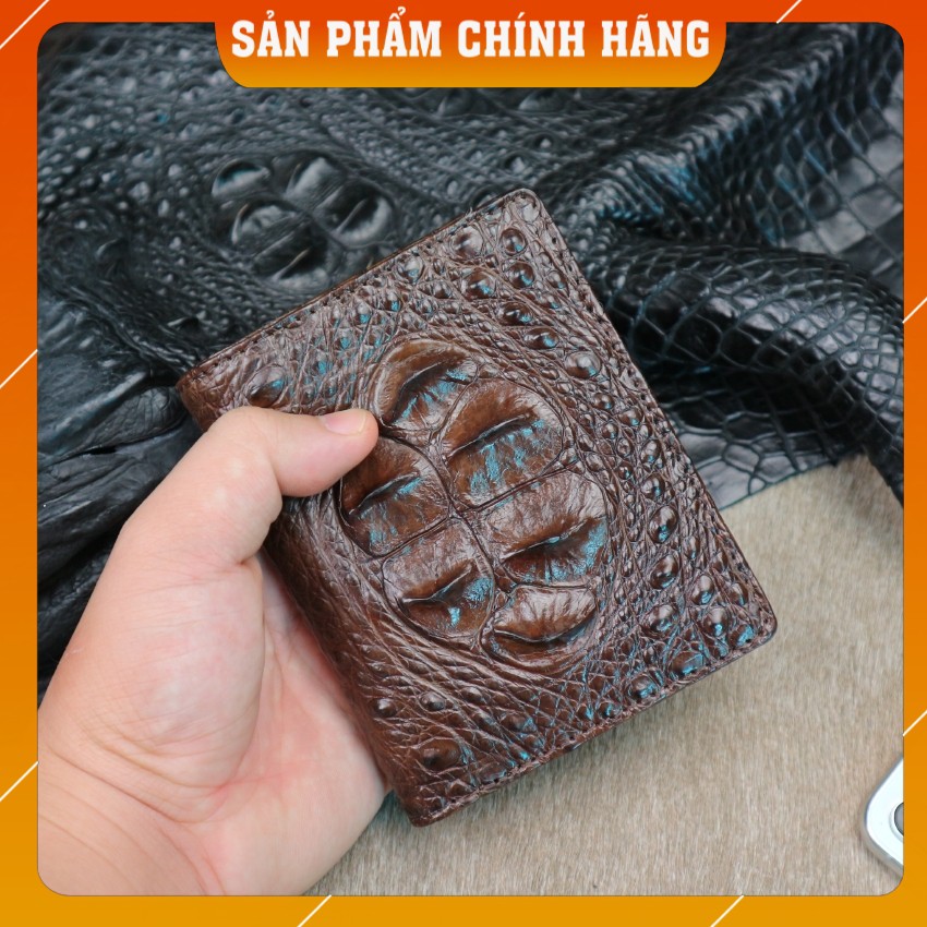 Ví Da Cá Sấu Dáng Đứng {Gù Đầu Cá Sấu} Thương Hiệu Konavis Sản Xuất FADODA SHOP