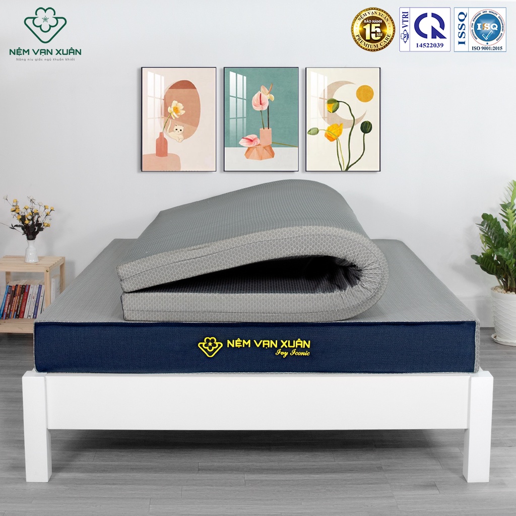 Nệm Foam Hoạt Tính Vạn Xuân Ivy Iconic Thoáng Mát Kháng Khuẩn Hỗ Trợ Tuần Hoàn Máu, Nâng Đỡ Cơ Thể Hoàn Hảo Chất Lượng