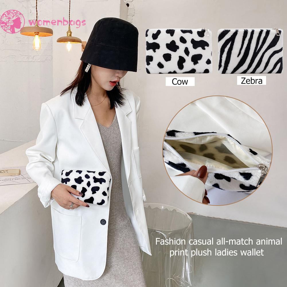 Ví Đựng Tiền Xu Và Thẻ Tín Dụng Họa Tiết Động Vật Dễ Thương Cho Nữ