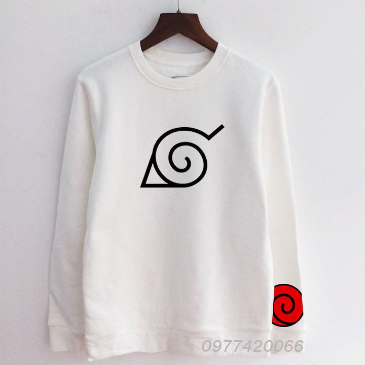 áo sweater Naruto gia tộc Uzumaki phản quang, áo thu đông Naruto Uzumaki