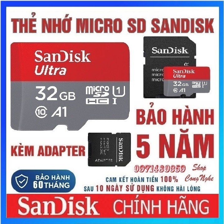 Thẻ nhớ MicroSDHC 32GB SanDisk Ultra Class 10 667x 100MB/s