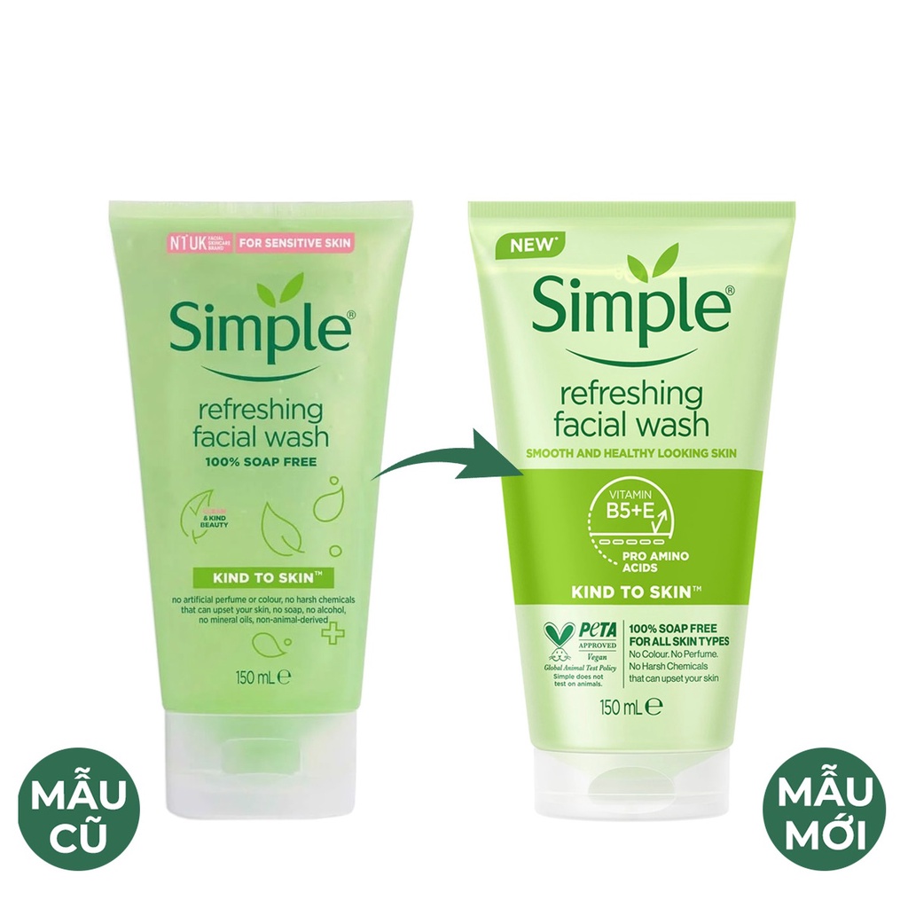 Bộ 3 Sản Phẩm Dưỡng Da Simple Dành Cho Mọi Loại Da