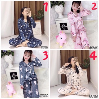 Bộ Ngủ Lụa Satin Cao Cấp
