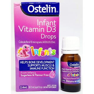Ostelin Infant Vitamin D3 Drops 2.4 ml - Bổ sung vitamin D cho trẻ dưới 6 months