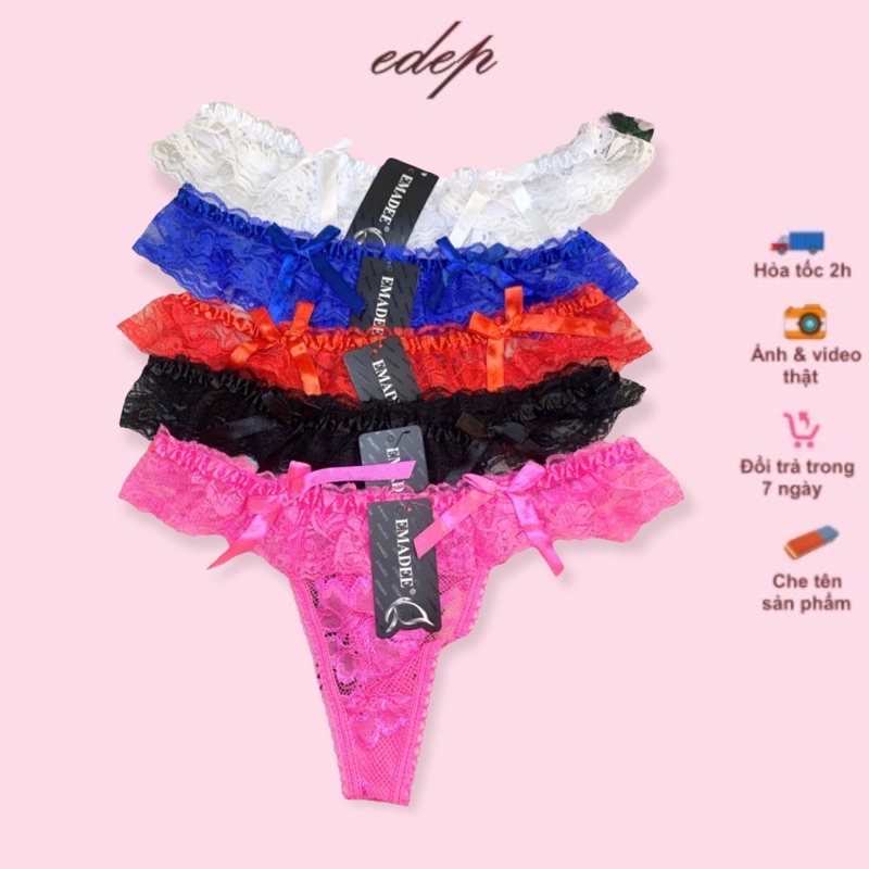 [FREE SHIP] Quần lót ren lọt khe nữ nhiều màu lựa chọn
