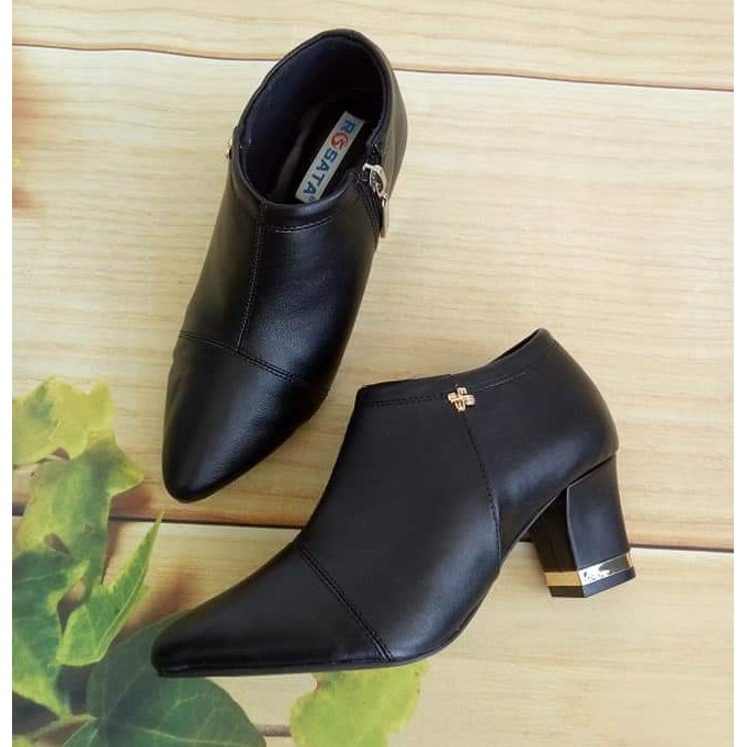 Giày bốt boot nữ đẹp Rosata gót viền RO178