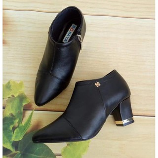 Giày bốt boot nữ đẹp Rosata gót viền RO178
