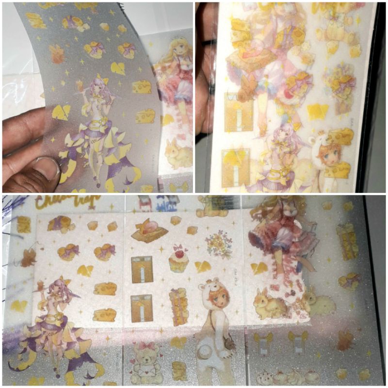 Sét 3 tờ hình dán trang trí công chúa kích thước 16x8 cm rất đẹp