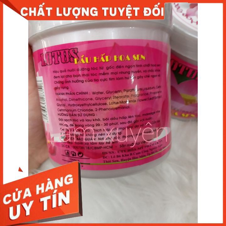 Kem ủ tóc HOA SEN LOTUS LK 1000ml - Ủ hấp tóc cung cấp dưỡng chất mùi hương sen cực thơm