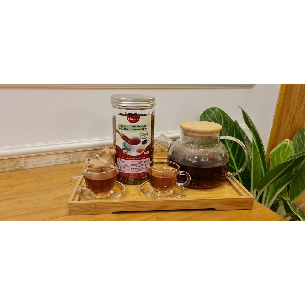 TRÀ GIẢM CÂN 🌾TRÀ GẠO LỨT ĐẬU ĐEN GỪNG MẬT ONG