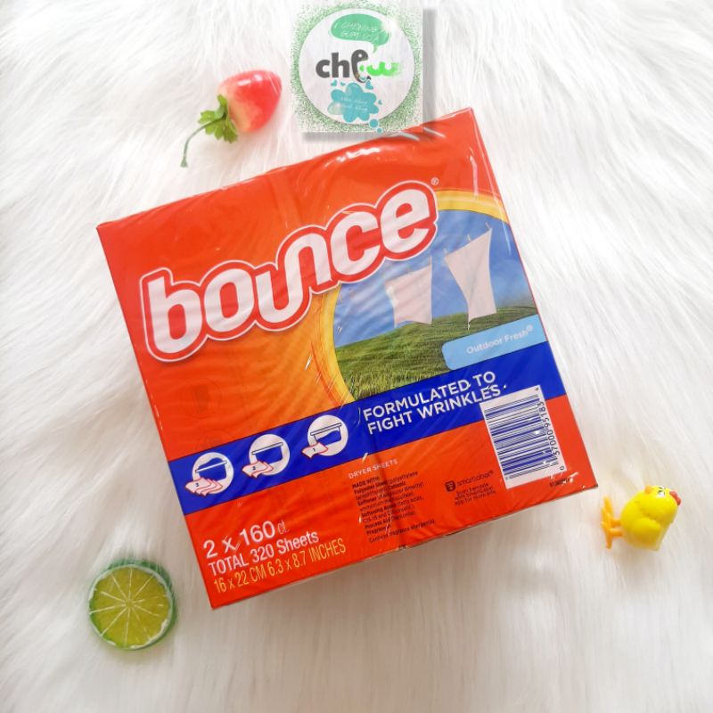 Lốc 2 hộp Giấy Thơm Quần Áo Bounce Mỹ 4 In 1 (160x2) 320 tờ