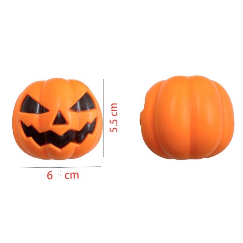 Đồ chơi Squishy Halloween trái bí, đầu lâu.