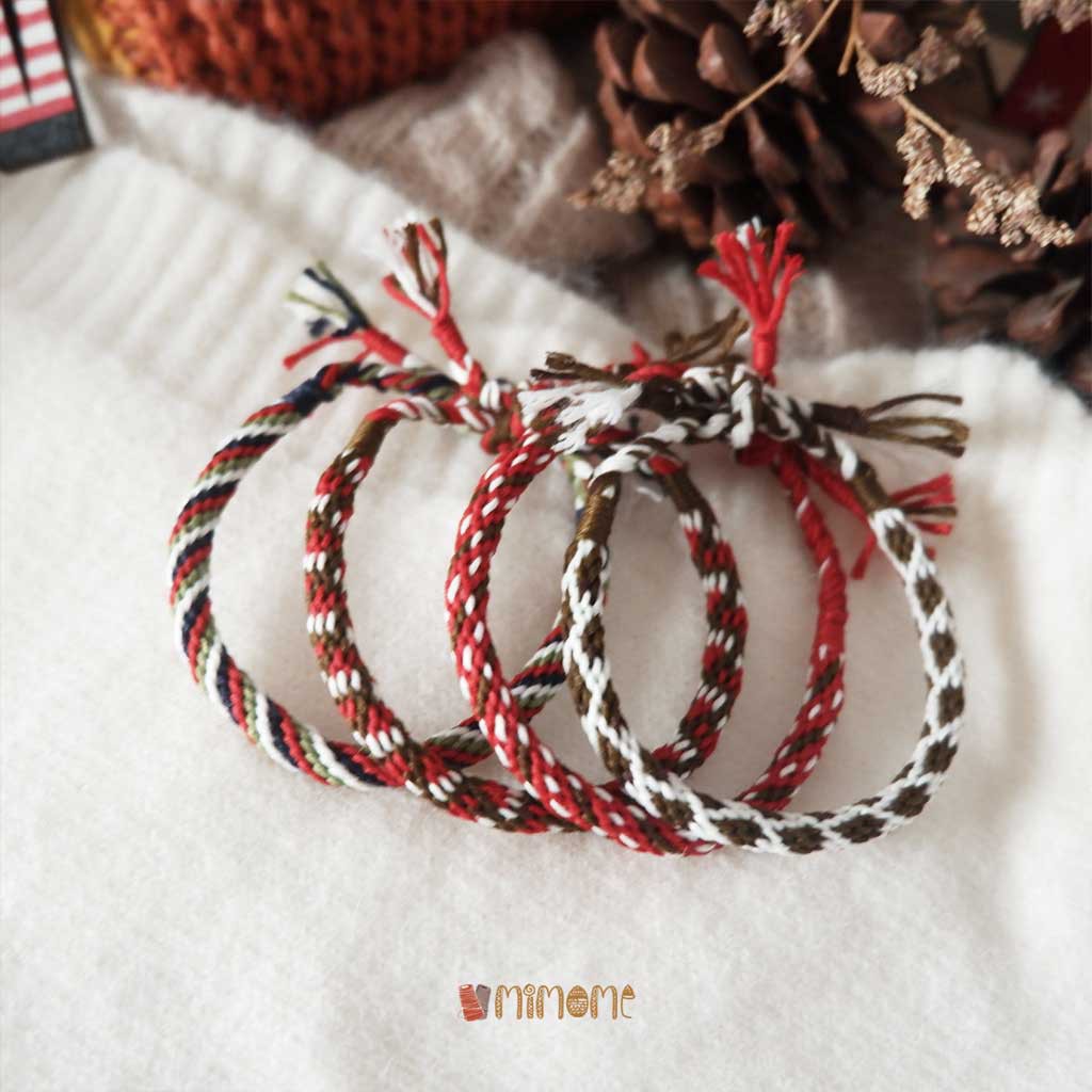 Vòng Kumihimo Giáng Sinh