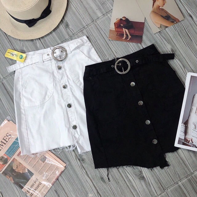 [Mã WAFS10 giảm 15% đơn 99k] Chân váy kaki khoen