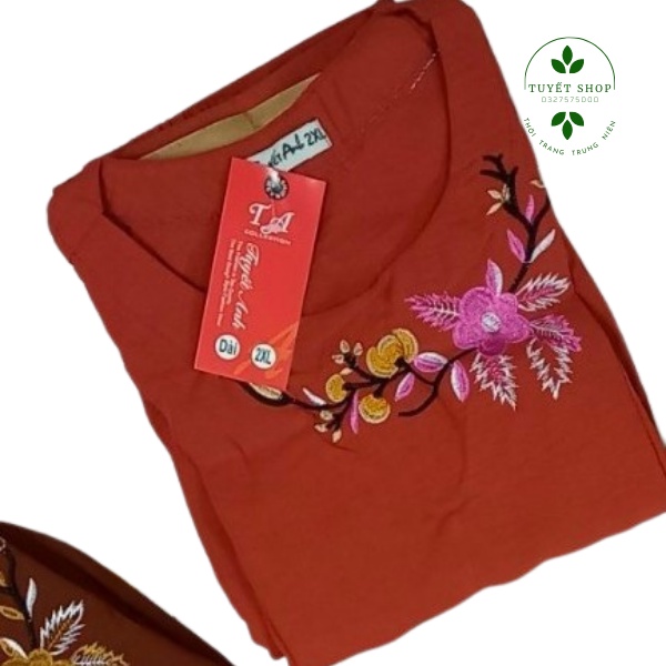 Đồ Bộ Đũi Trung Niên Quần Dài Áo Cộc Tay - Quần Áo Mặc Nhà Người Già Cho Mẹ Cho Bà